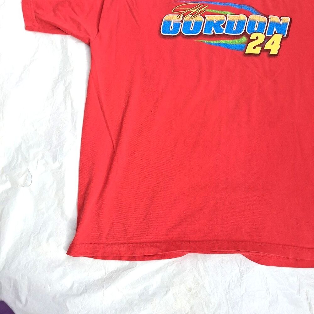 ​Vintage Jeff Gordon 24 NASCAR Shirt 2XL Competitors View Red Double Sided USA - Picture 9 of 15